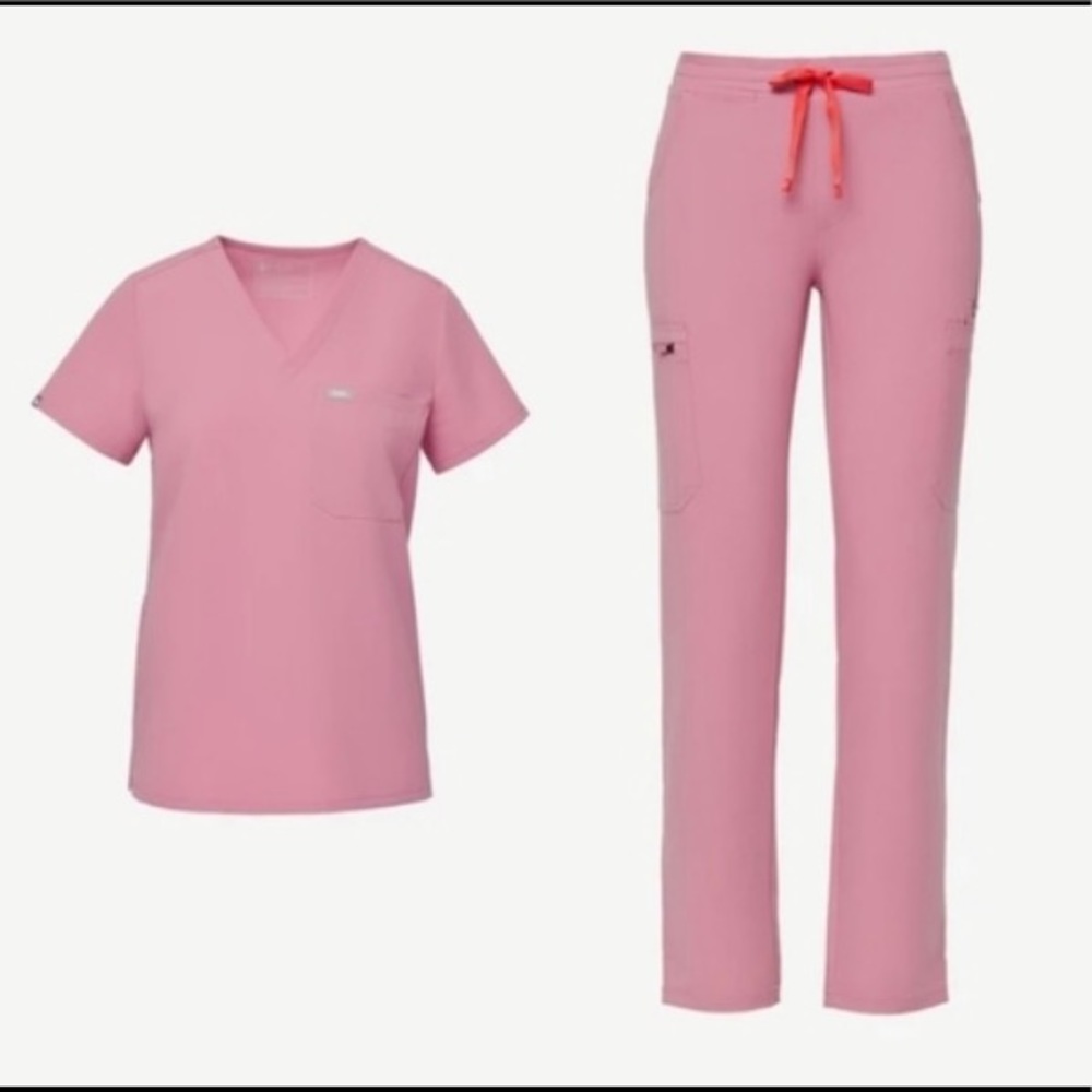 FIGS Scrub Set Limited Edition Color Chalk Pink Size M Top / M Petite Pants